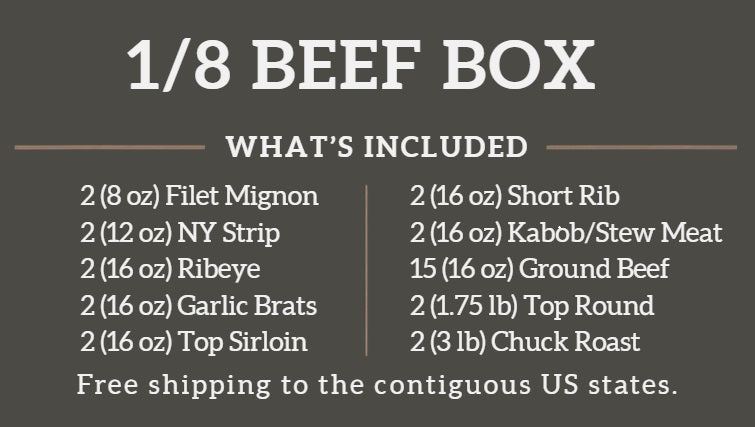 Hand-Crafted Butcher Box (1/8 Beef Box)